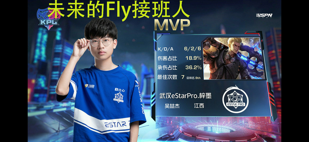 estar梓墨犹如战神无心发挥稳定战胜vg积分榜升至第五