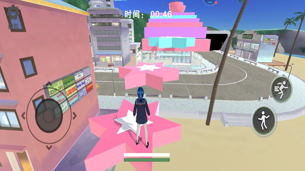 彩虹楼梯跑跑酷-樱花校园跑酷跳