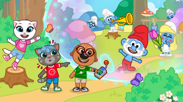 汤姆猫小镇-蓝精灵童话联动