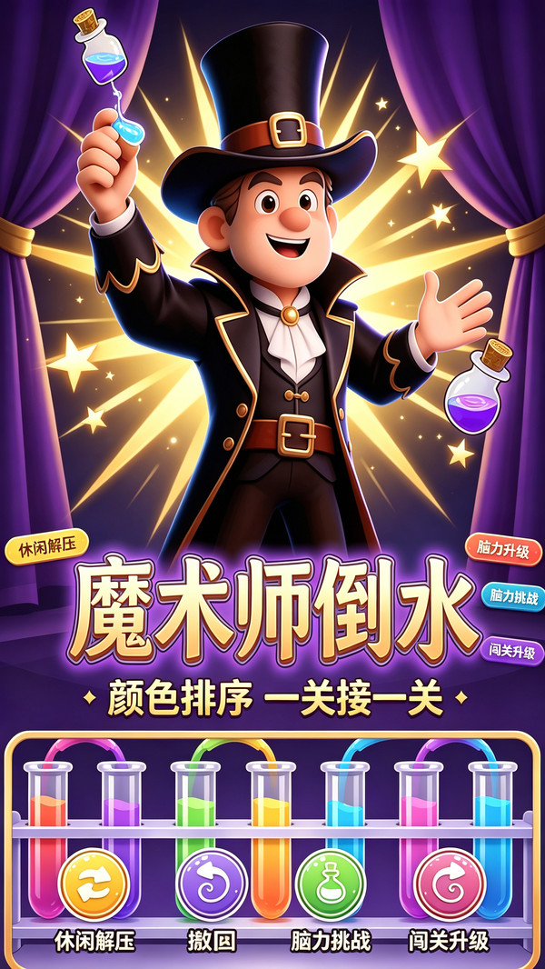 魔术师倒水