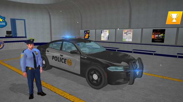 警车巡逻驾驶