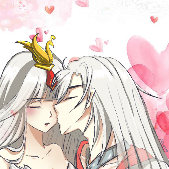 王昭君和李白的情侣皮肤头像