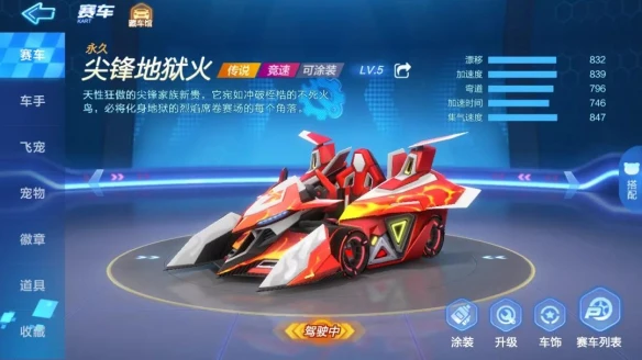 《跑跑卡丁车手游》尖锋地狱火怎么样 五一竞速新车尖锋地狱火属性数据