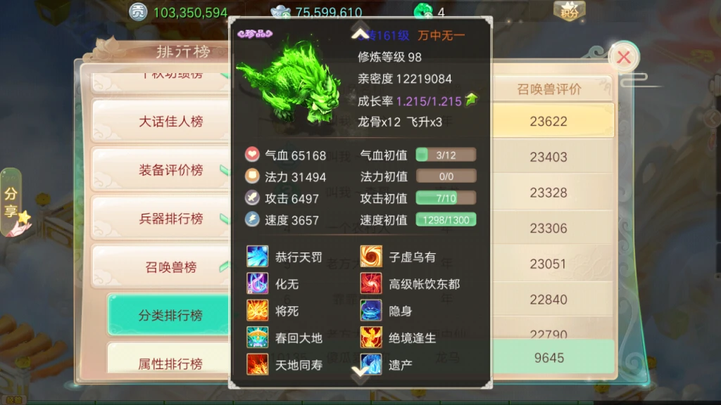 《大话西游》神兽年详解