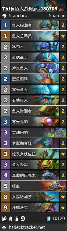 《炉石传说》直播卡组搬运：骚套路又来了 鱼人战吼萨